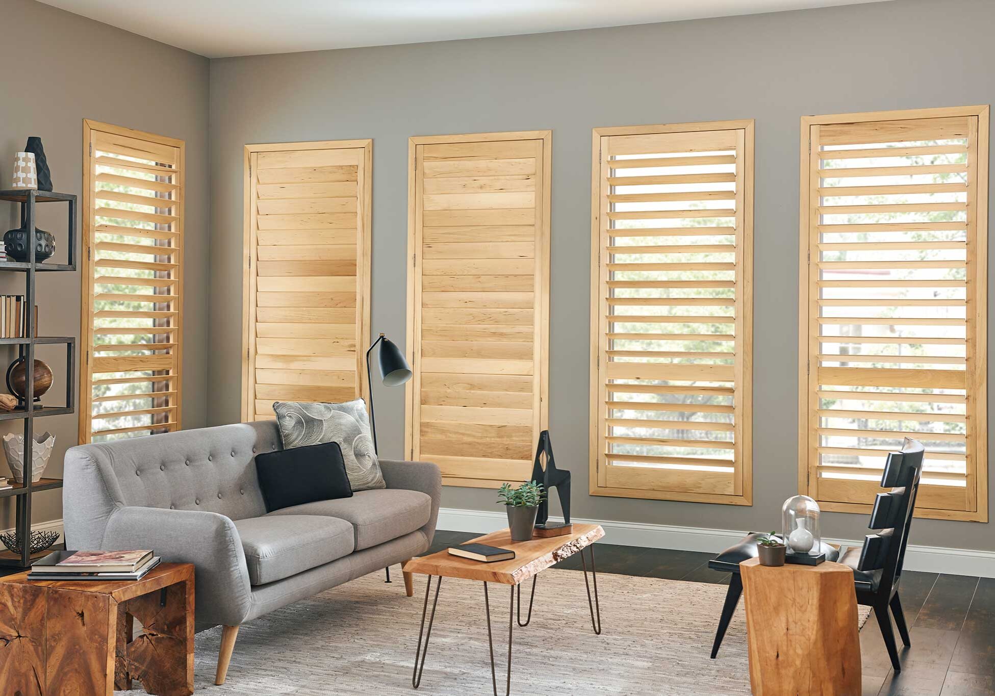 608055aefd0a2d830e8276b2_Graber Wood Shutters Brown Natural Office